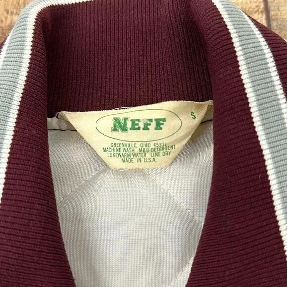 Vintage Neff Band Jacket Made In The USA Sz Small Maroon - Picture 8 of 13